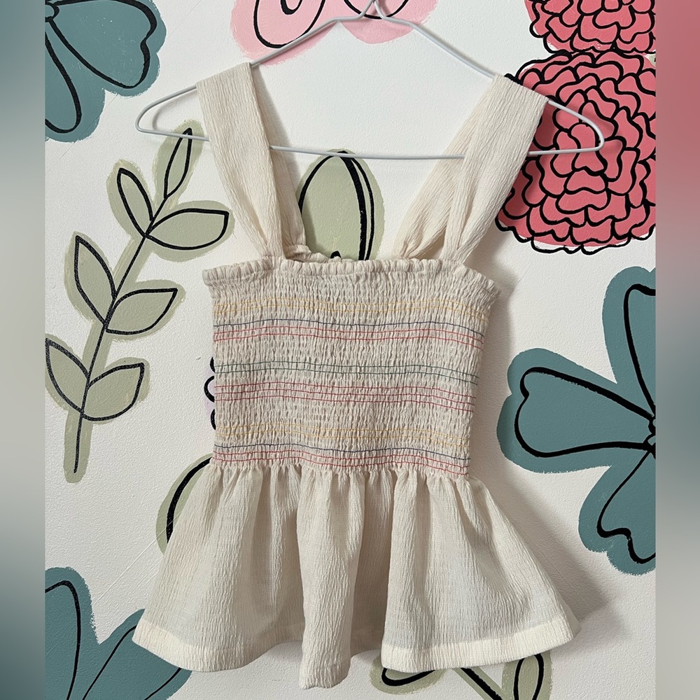 Madewell Texture & Thread Smocked Top
